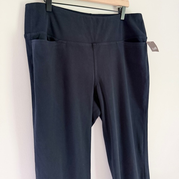 NWT‎ J. Jill Wearever Women’s Smooth Fit Knit Pull On Jeans Navy Blue Large Tall - Picture 3 of 9